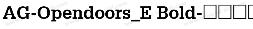 AG-Opendoors_E Bold字体转换
